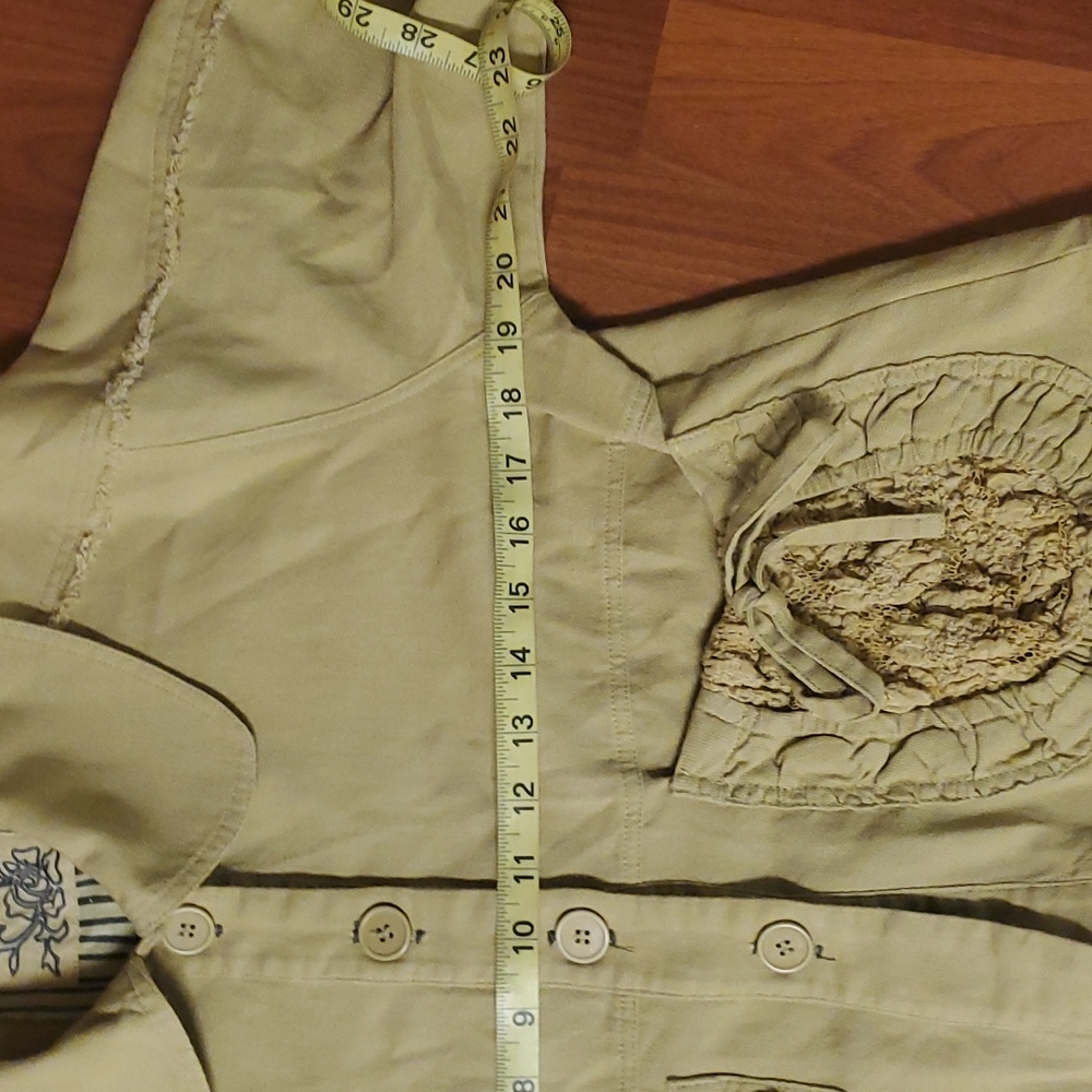 Animale Crop Button Down Jacket Size 8 - image 7